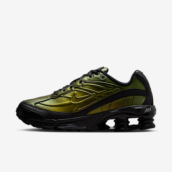 Nike Shox スニーカー ブラック/グレー/イエロー 中古 ナイキ ショックス R4 
